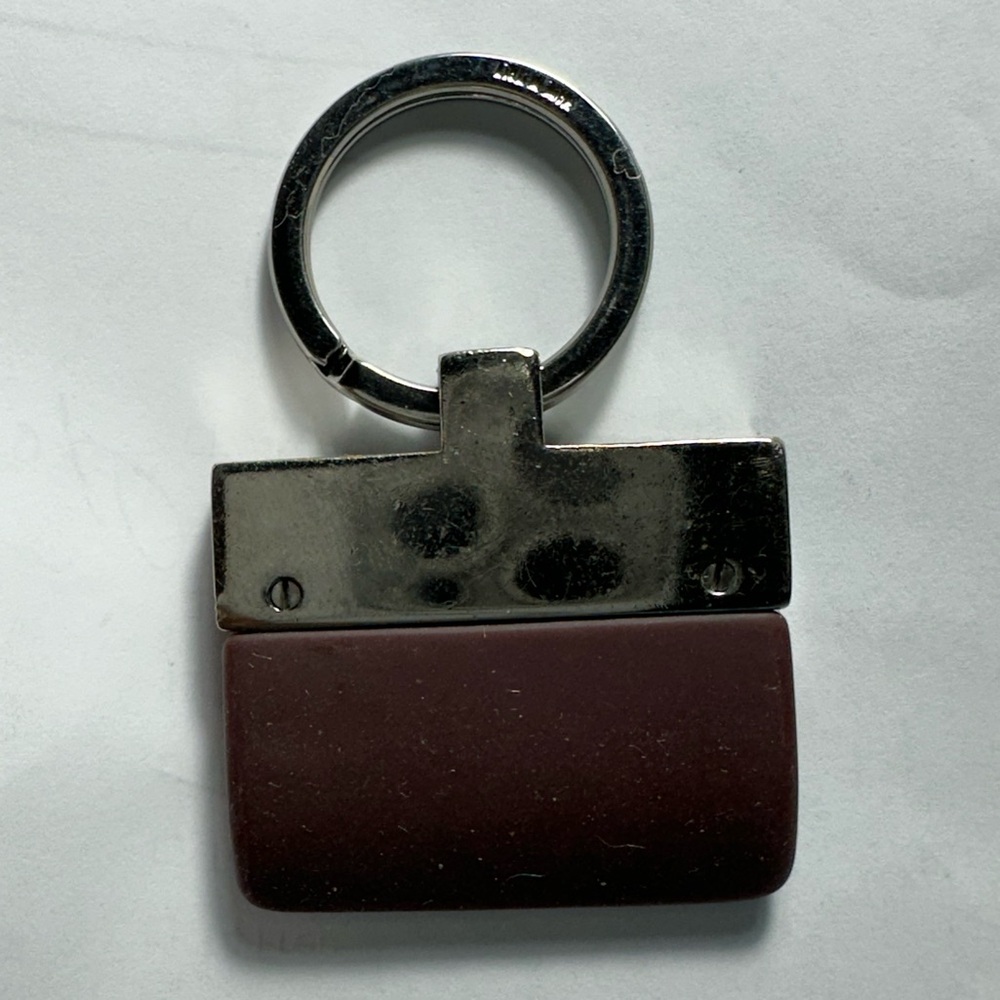 100% Authentic Vintage Gucci Key Chain in Dark Brown Rubber & Brass w/ Box - Picture 8 of 9